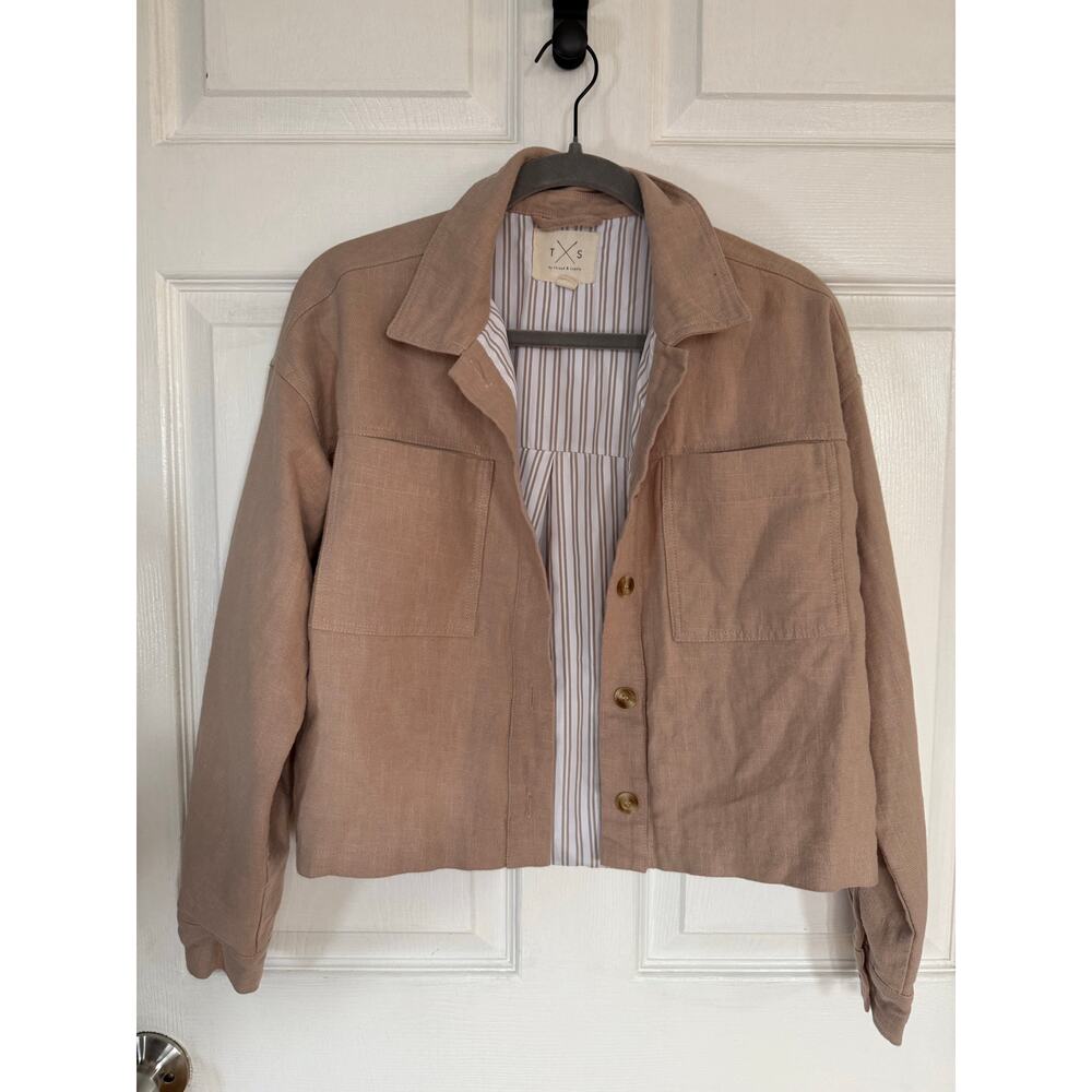 Thread & Supply York Utility Jacket – Taupe/Mushroom (Striped Lining)